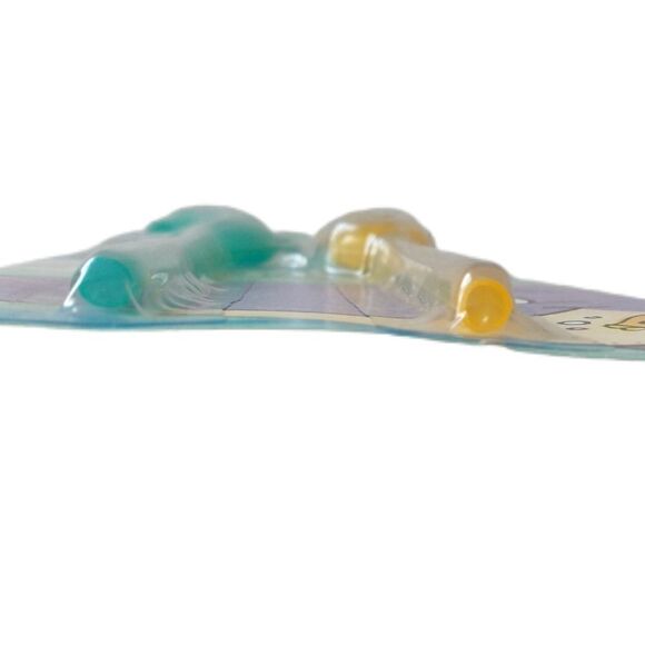 NOS Kidsware Seastraws Dolphin Seahorse Vintage 1992 Reusable Yellow Green - Picture 9 of 11